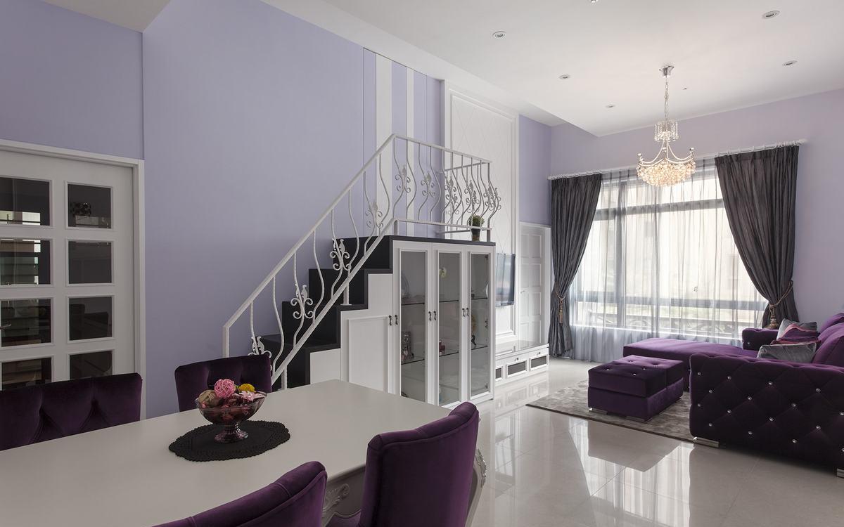 23 坪紫色浪漫屋，空间利用与风水改造的完美结合-2