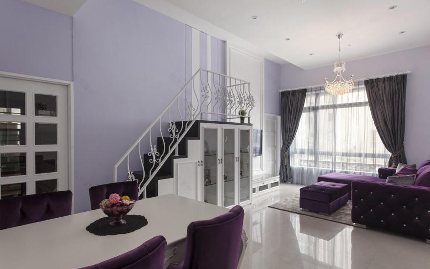 23 坪紫色浪漫屋,空间利用与风水改造的完美结合-2