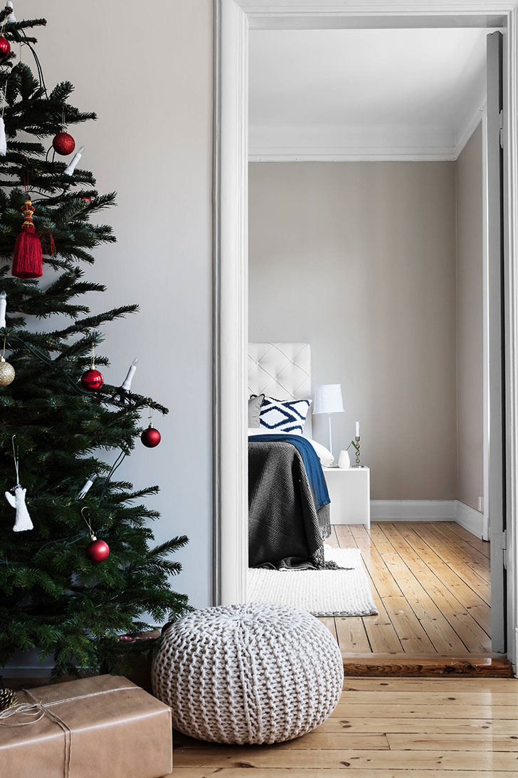 斯德哥尔摩极简公寓的圣诞变身-8