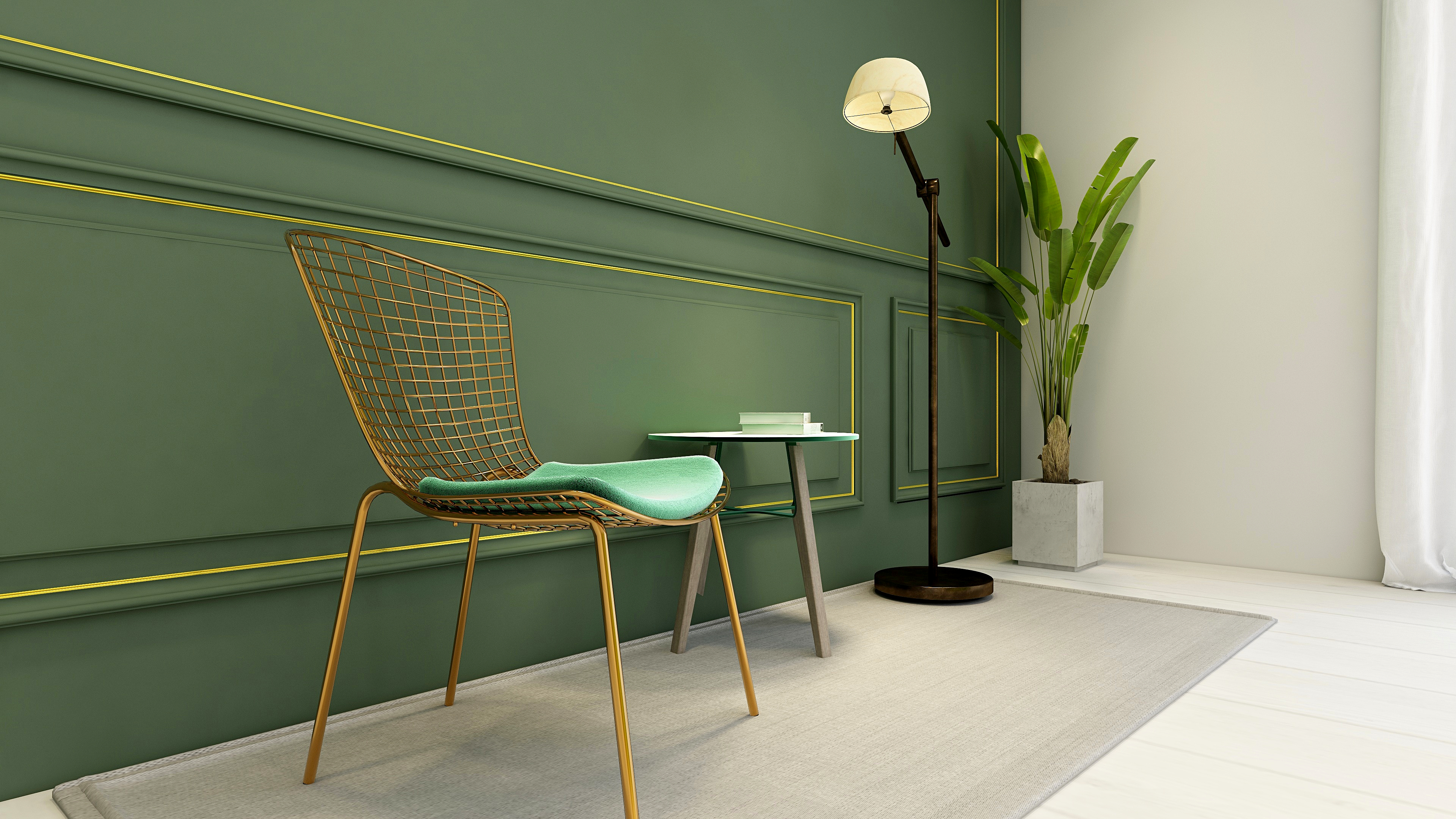 客厅与阅读区绿色装饰-10