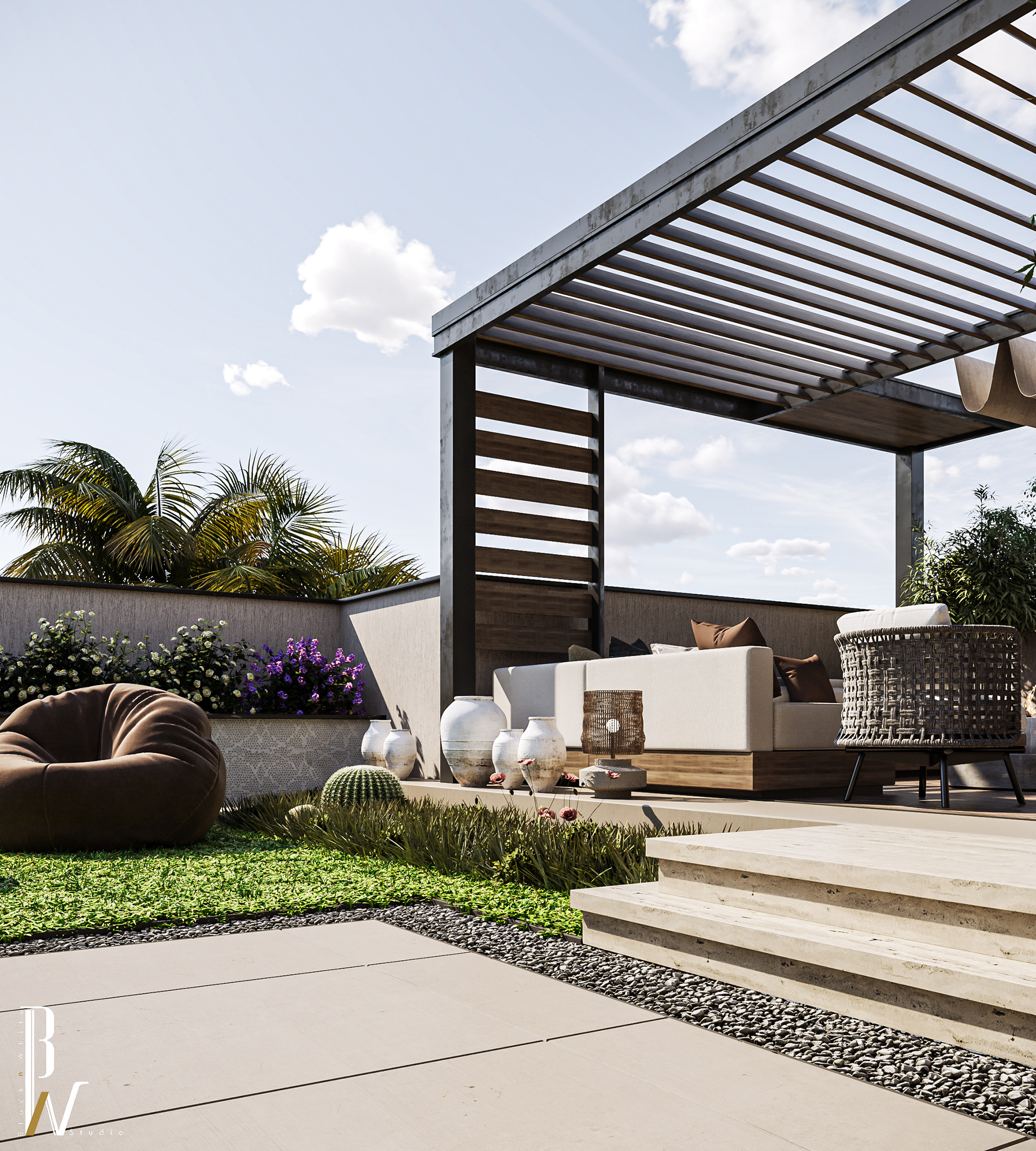 屋顶设计丨Black N White-3