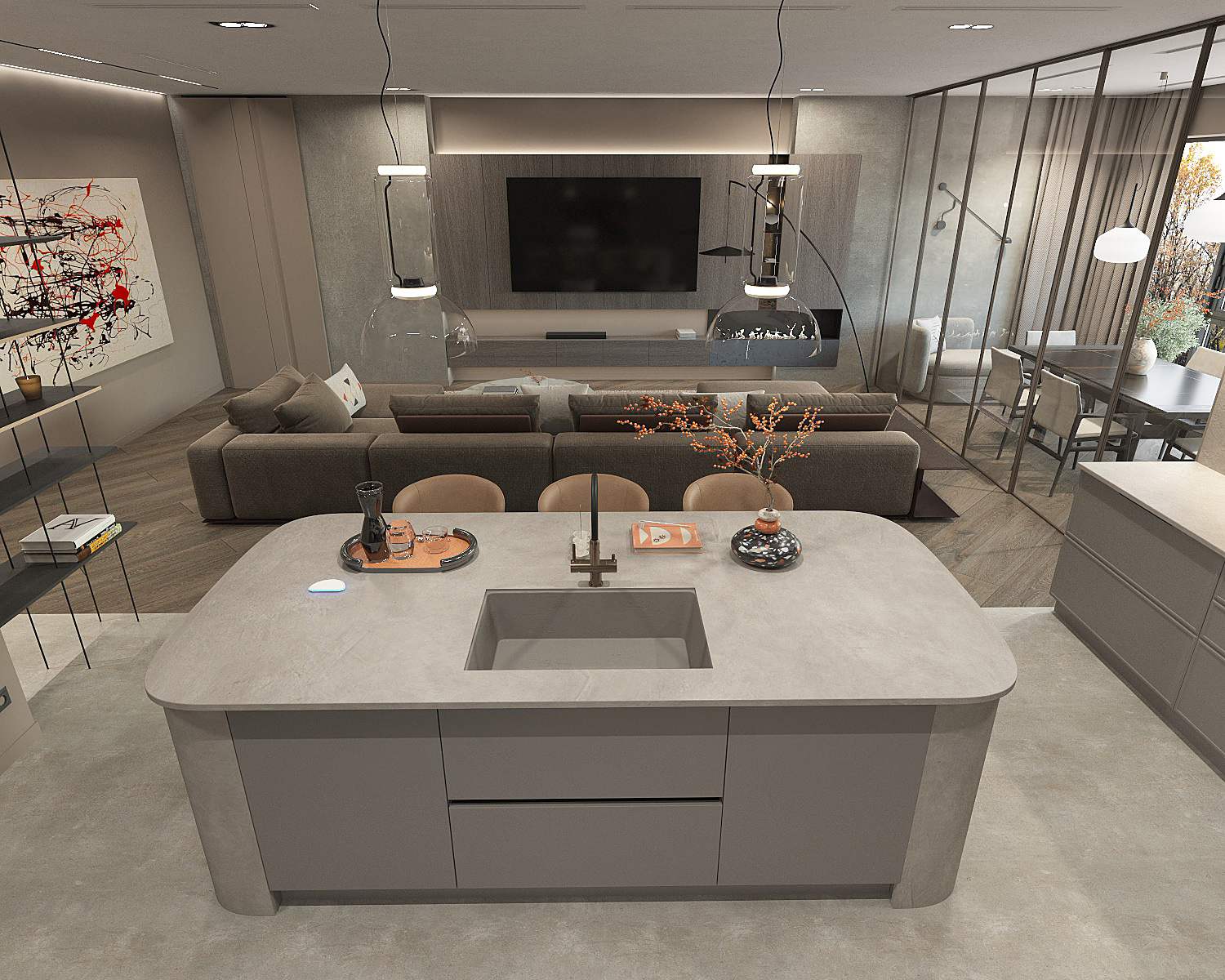 Kitchen-living room / Chisinau/ Moldova-0