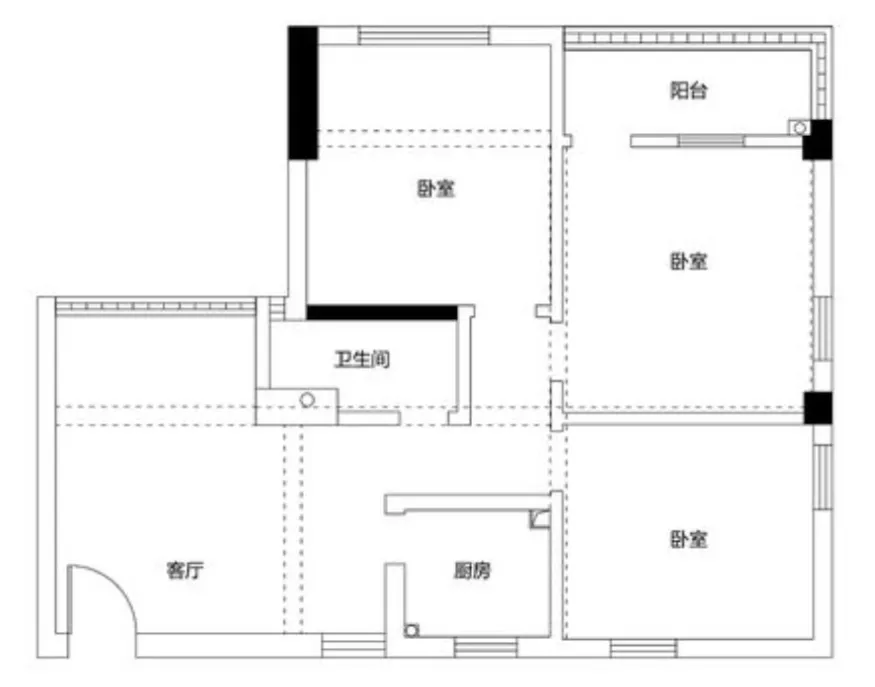 75㎡小户型逆袭四室丨桔子君-3