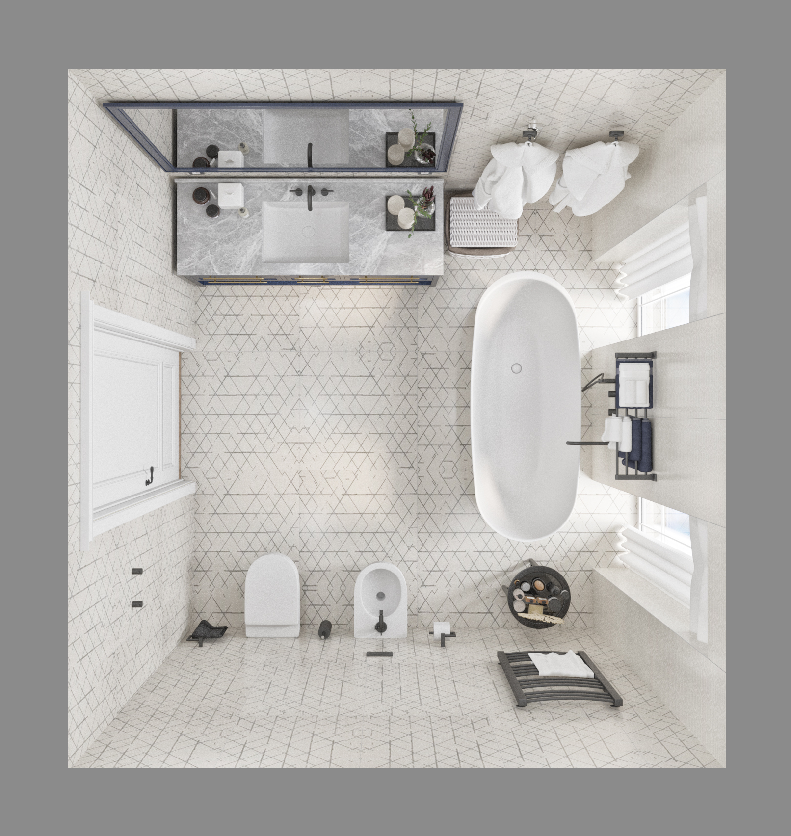 Design project of a bathroom in a private house-0