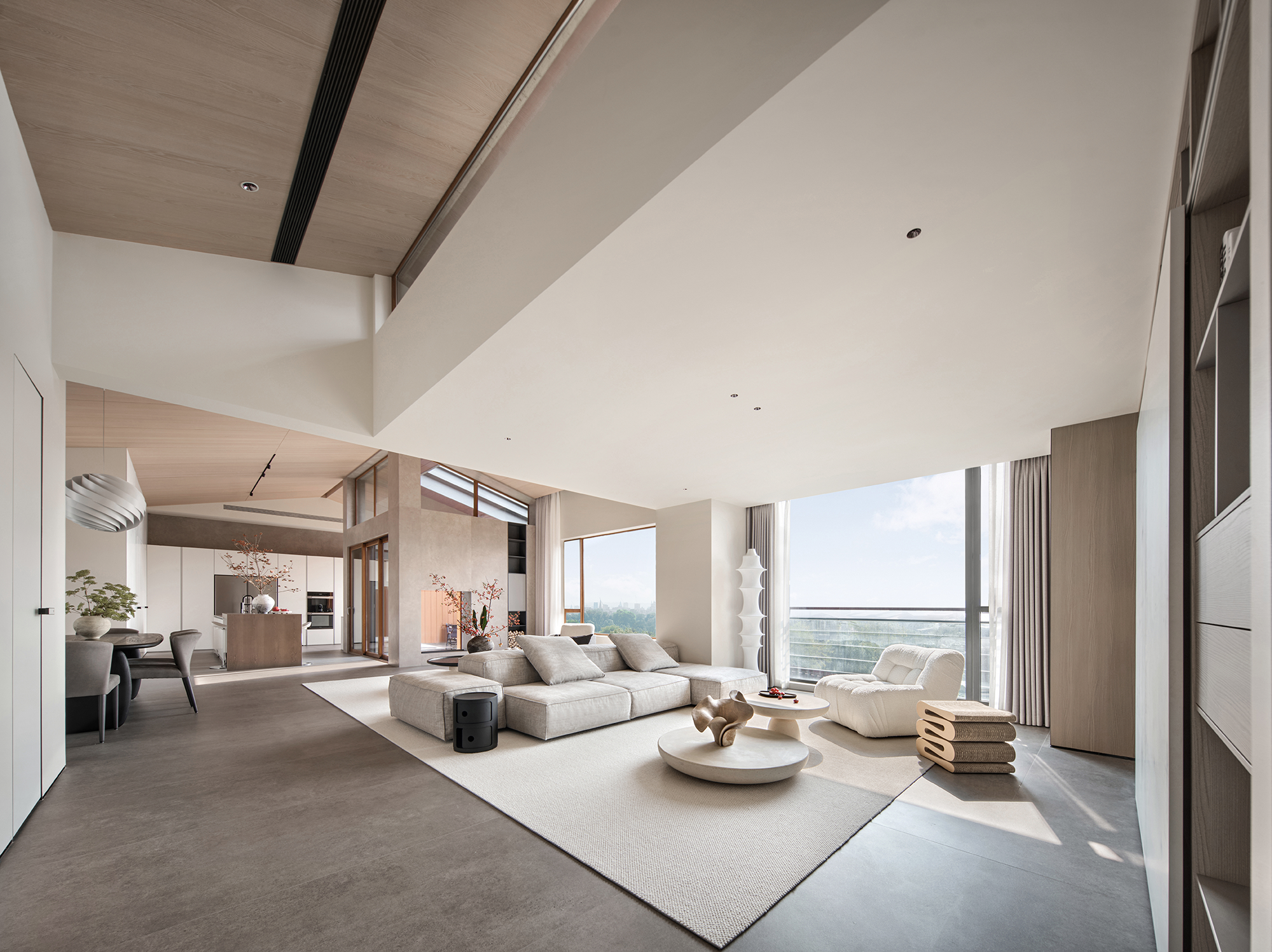 余颢凌新作｜成都麓湖 330㎡ 大平层，书写温润与优雅-5