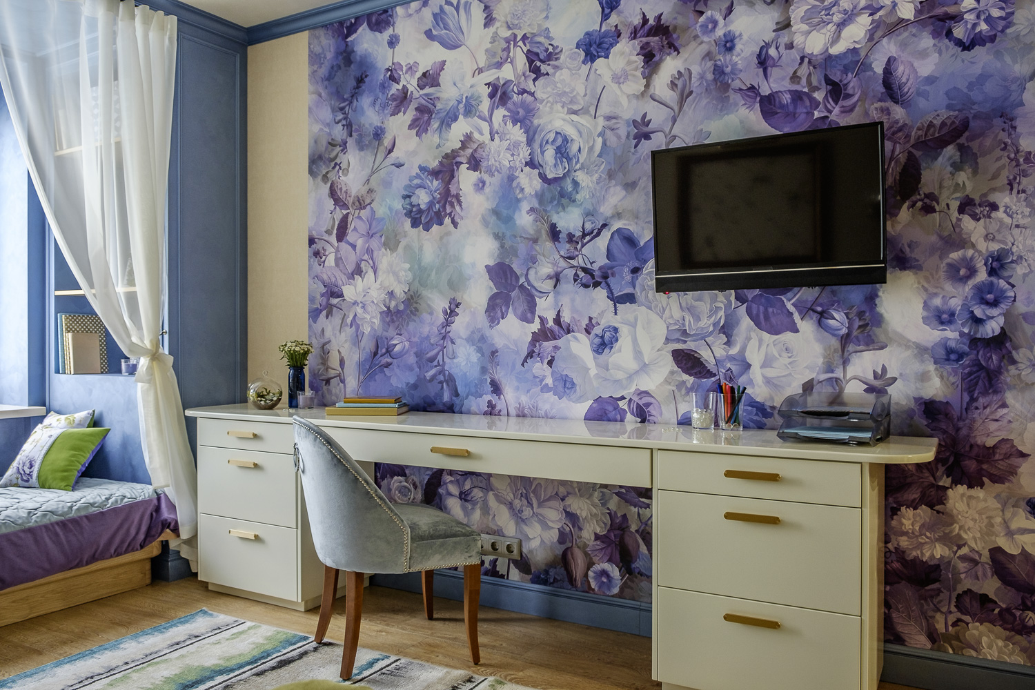 为叶莲娜·沃罗比约娃女儿设计的儿童房丨俄罗斯莫斯科丨Надежда Кузина（娜杰日达·库济娜）-16