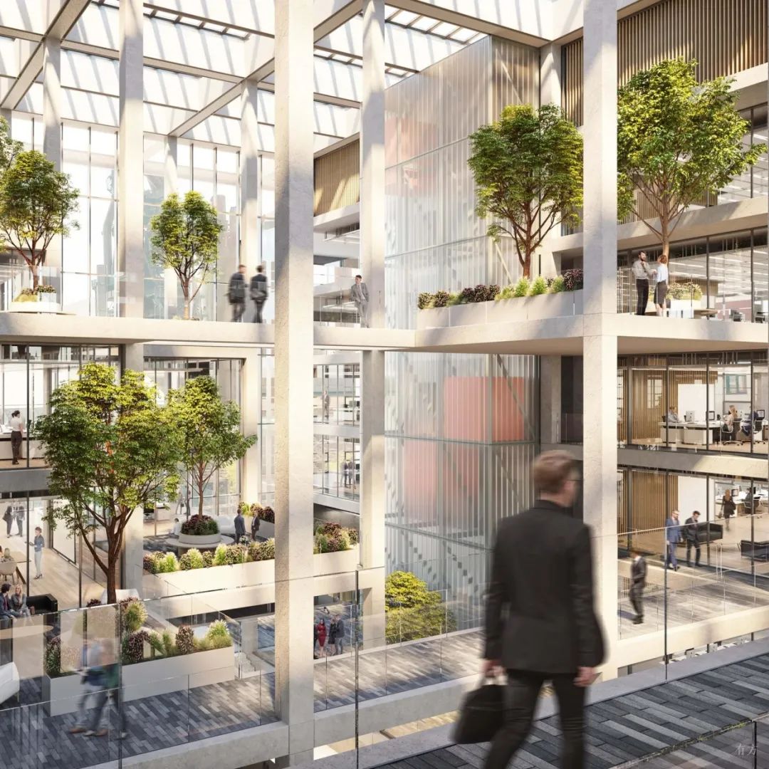 福斯特事务所新办公项目动工,三维网格创造活力空间-15