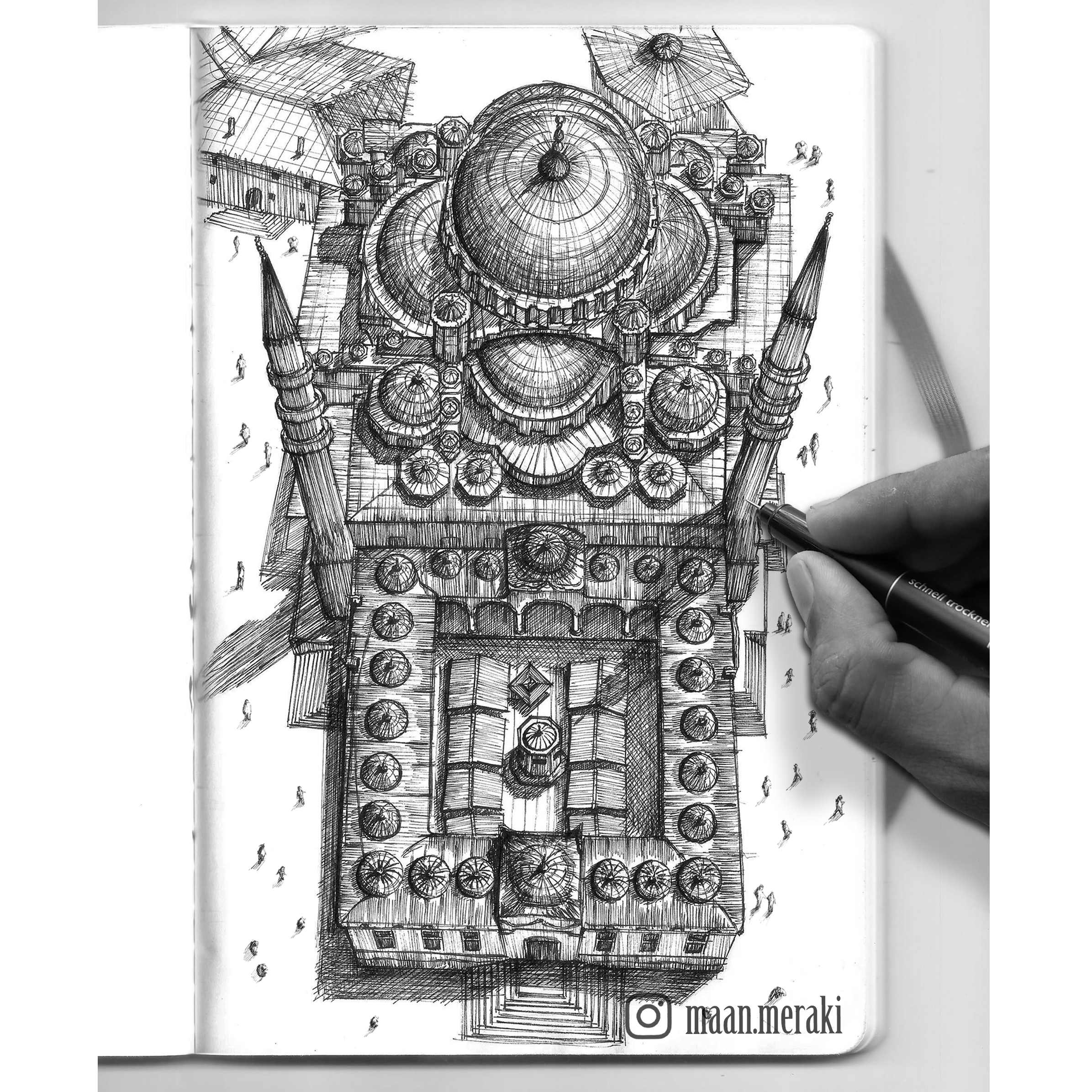 Pen and Ink Architecture Sketches-1