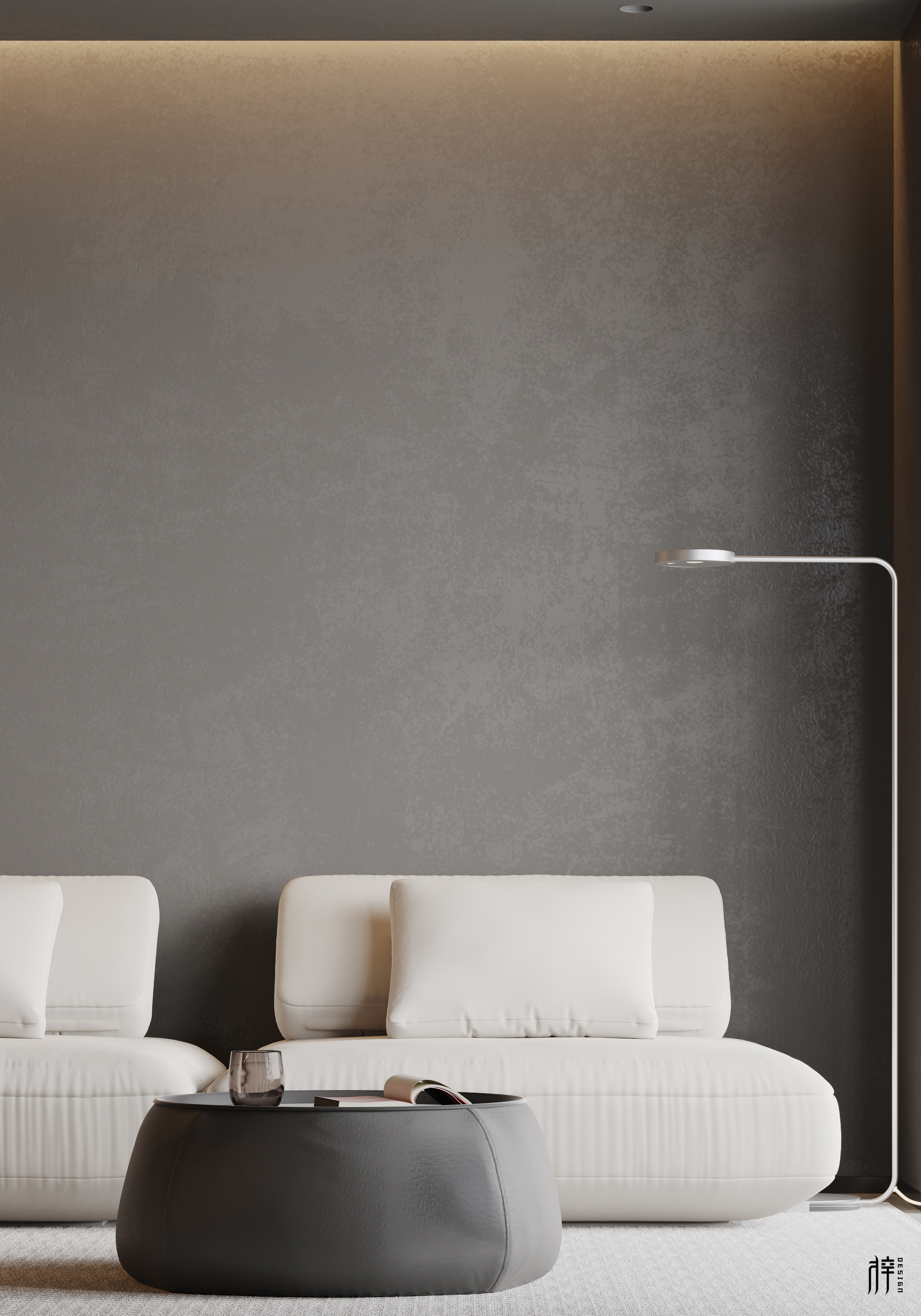 深灰与奶油色的极简碰撞-3