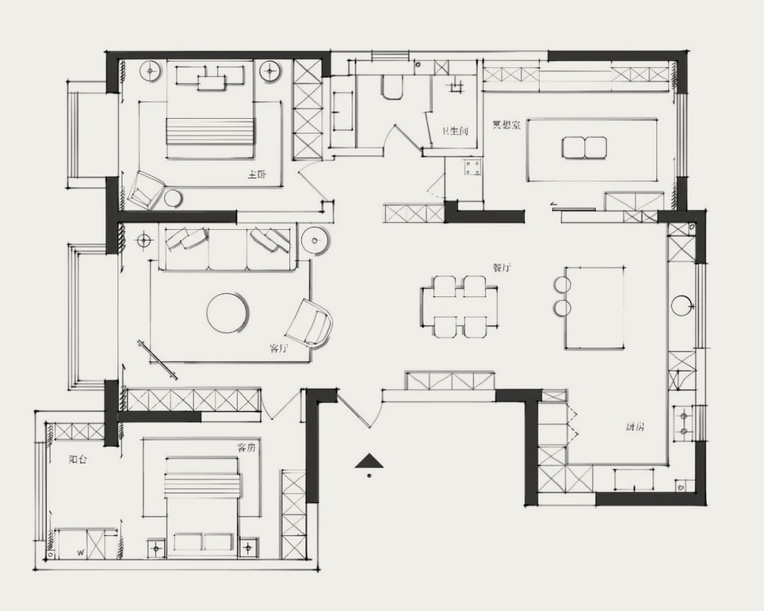 奶白之韵 · 146㎡全案住宅设计丨中国潍坊丨壹米设计-62