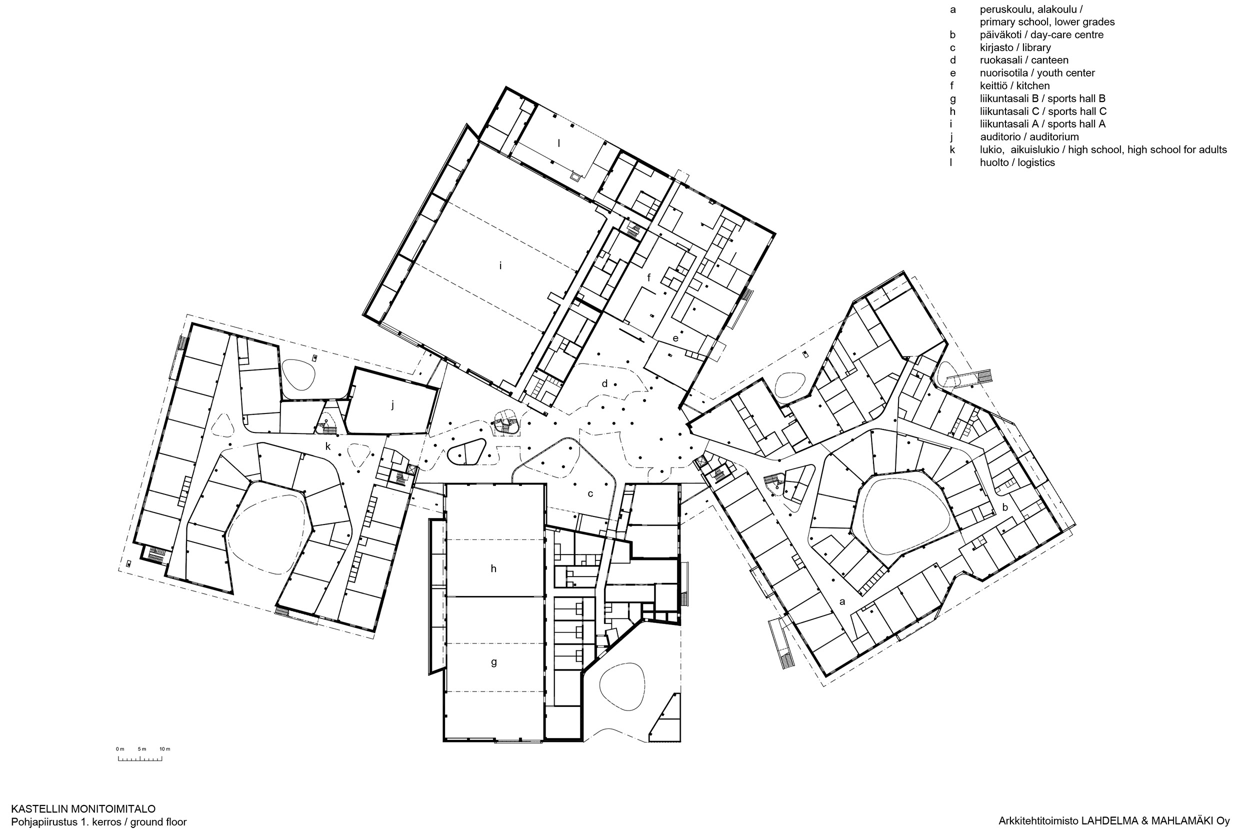 Kastelli 学校和社区中心丨芬兰奥卢丨Lahdelma & Mahlamäki Architects-47