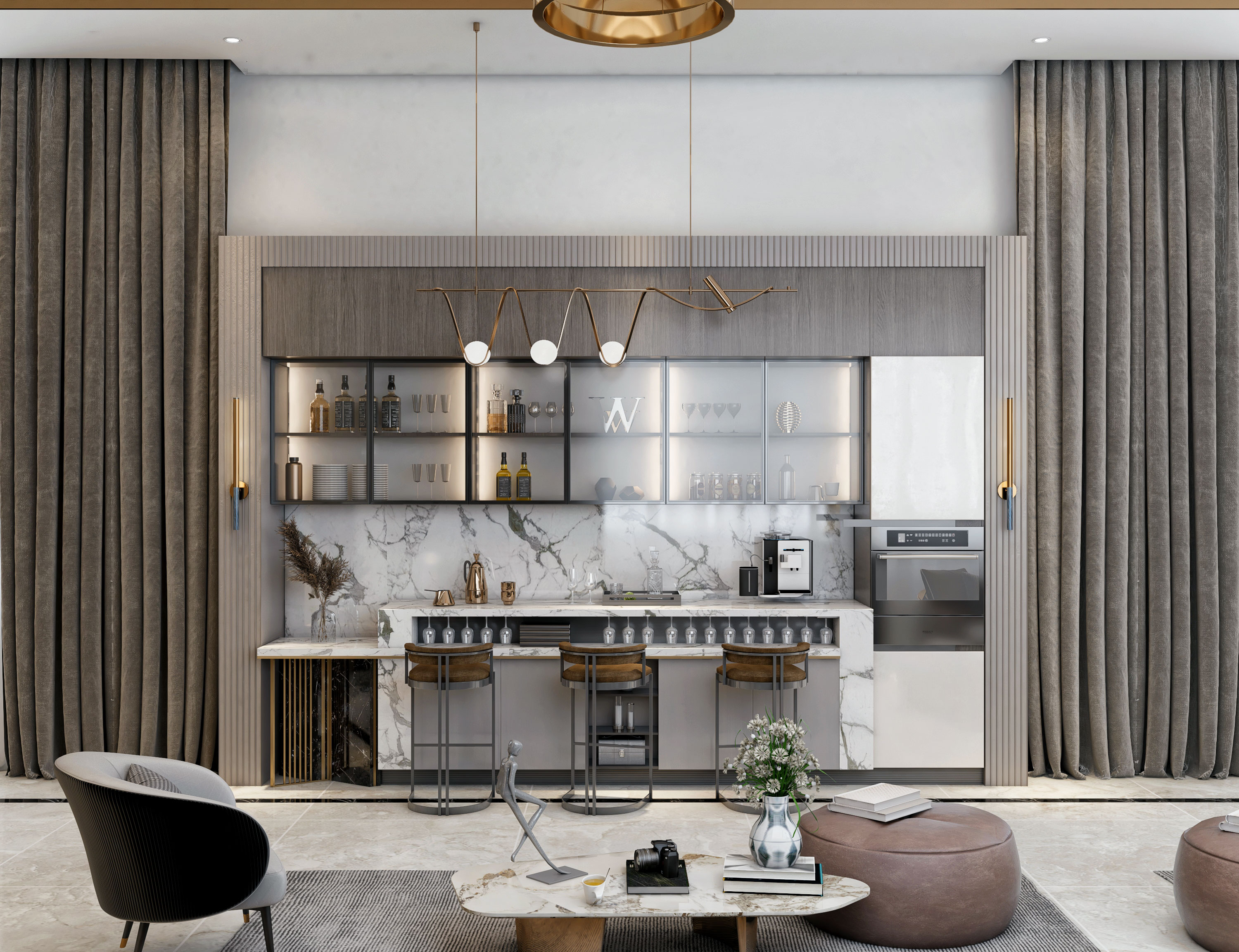 modern seating with kitchenette-4