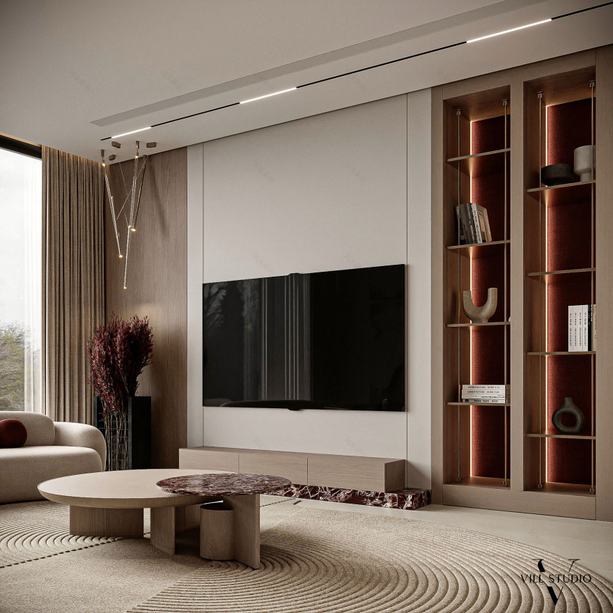 简约现代客厅·科威特丨Vill Studio-8
