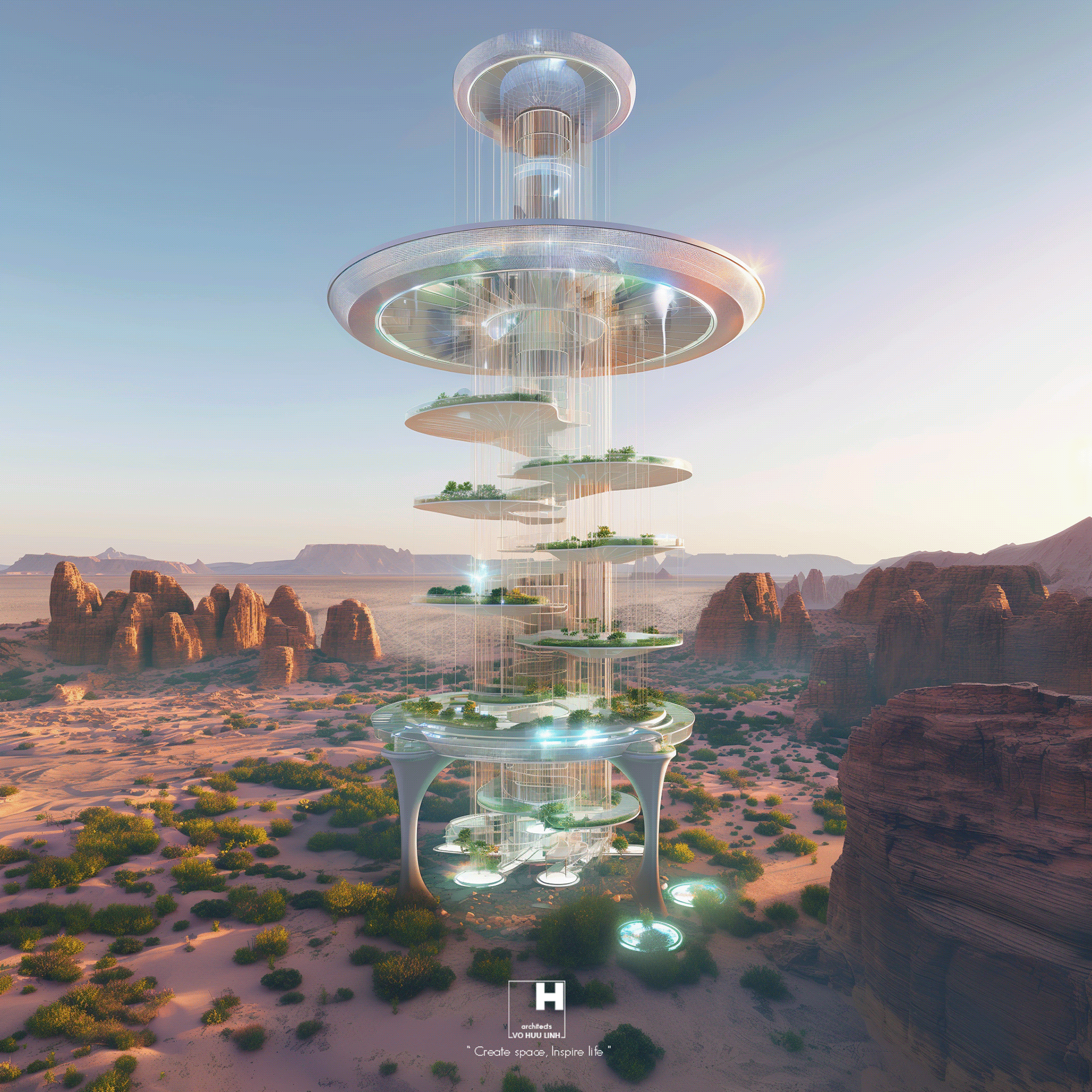 迪拜观察塔丨阿联酋迪拜丨Vo Huu Linh Architects-13