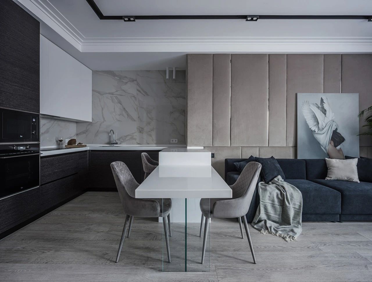 现代灰色家居设计丨乌克兰基辅丨时尚建筑师-14