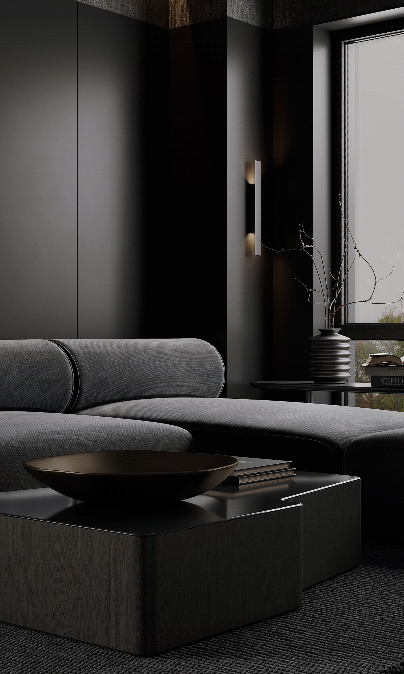高级黑色系公寓设计 简而不单的魅力！-8