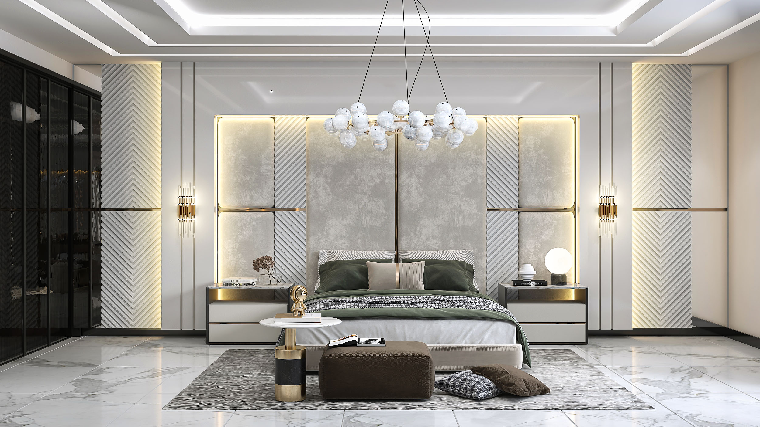 主卧室设计丨约旦安曼丨SARA ALNAIM-2