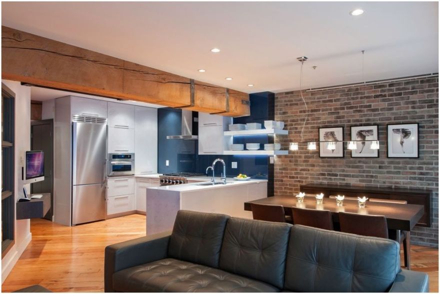 20平米厨房工作室与客厅一体化设计-157