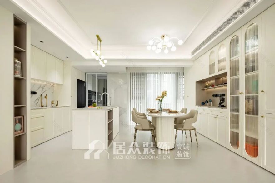 【居众实景作品】宝能城花园154㎡现代奶油风:一抹奶油治愈所有喧嚣-37