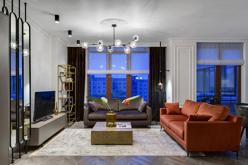 乌克兰时尚租赁住宅，隐藏式床设计独特-15