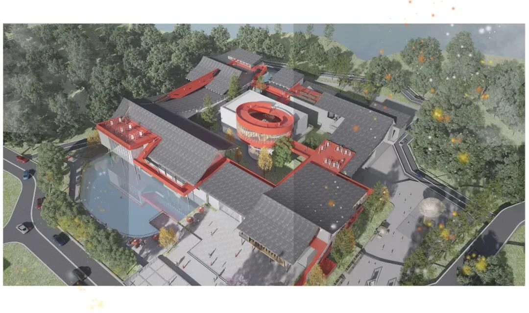 “天花板级”建筑转译？超甜建筑学妹的毕设作品将“油纸伞+石鼓唢呐艺术”的多维转译与沉浸式表达，打造农产品展示展销中心！-173