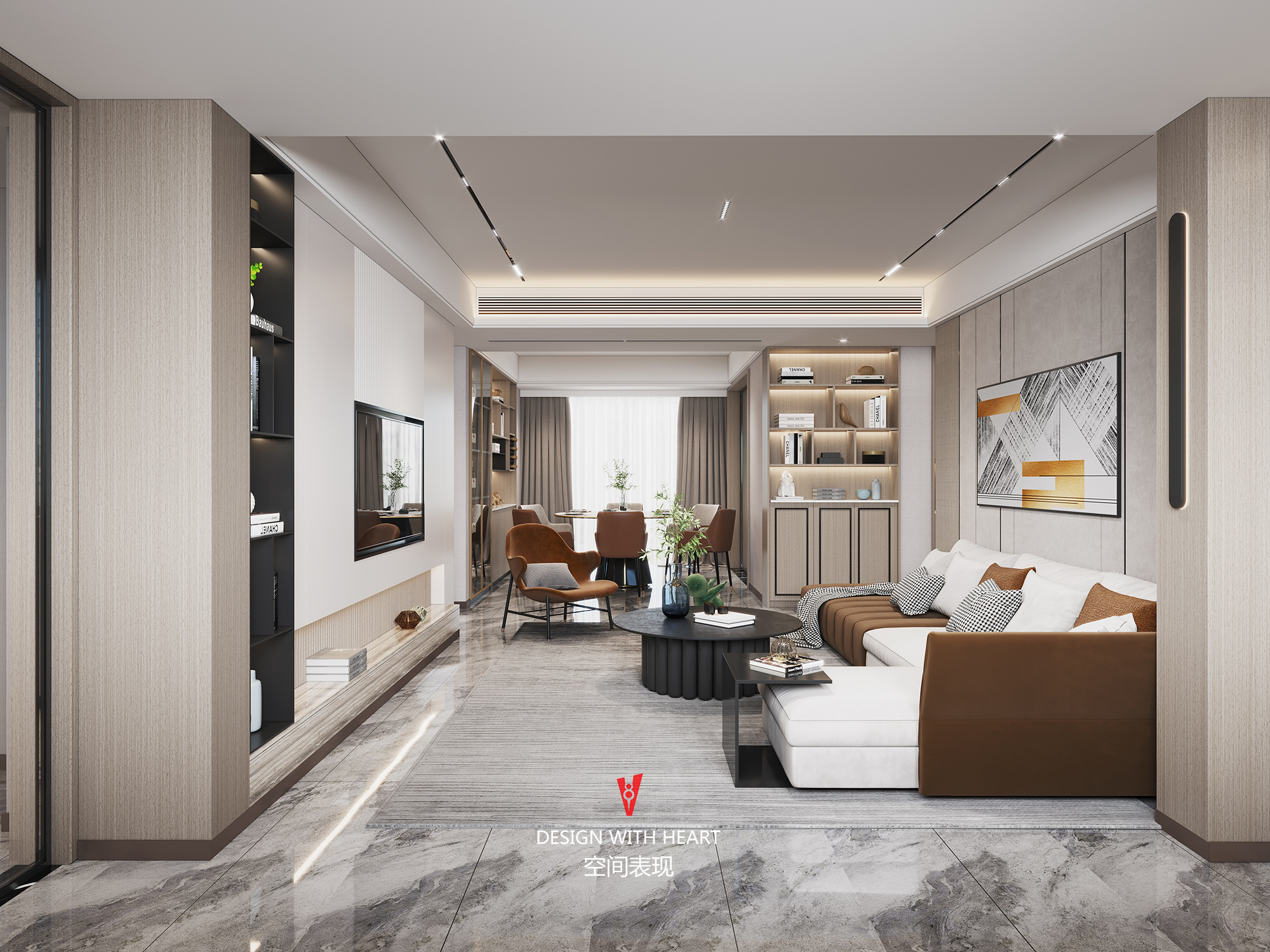 现代轻奢家居设计典范 | V8 空间表现-4