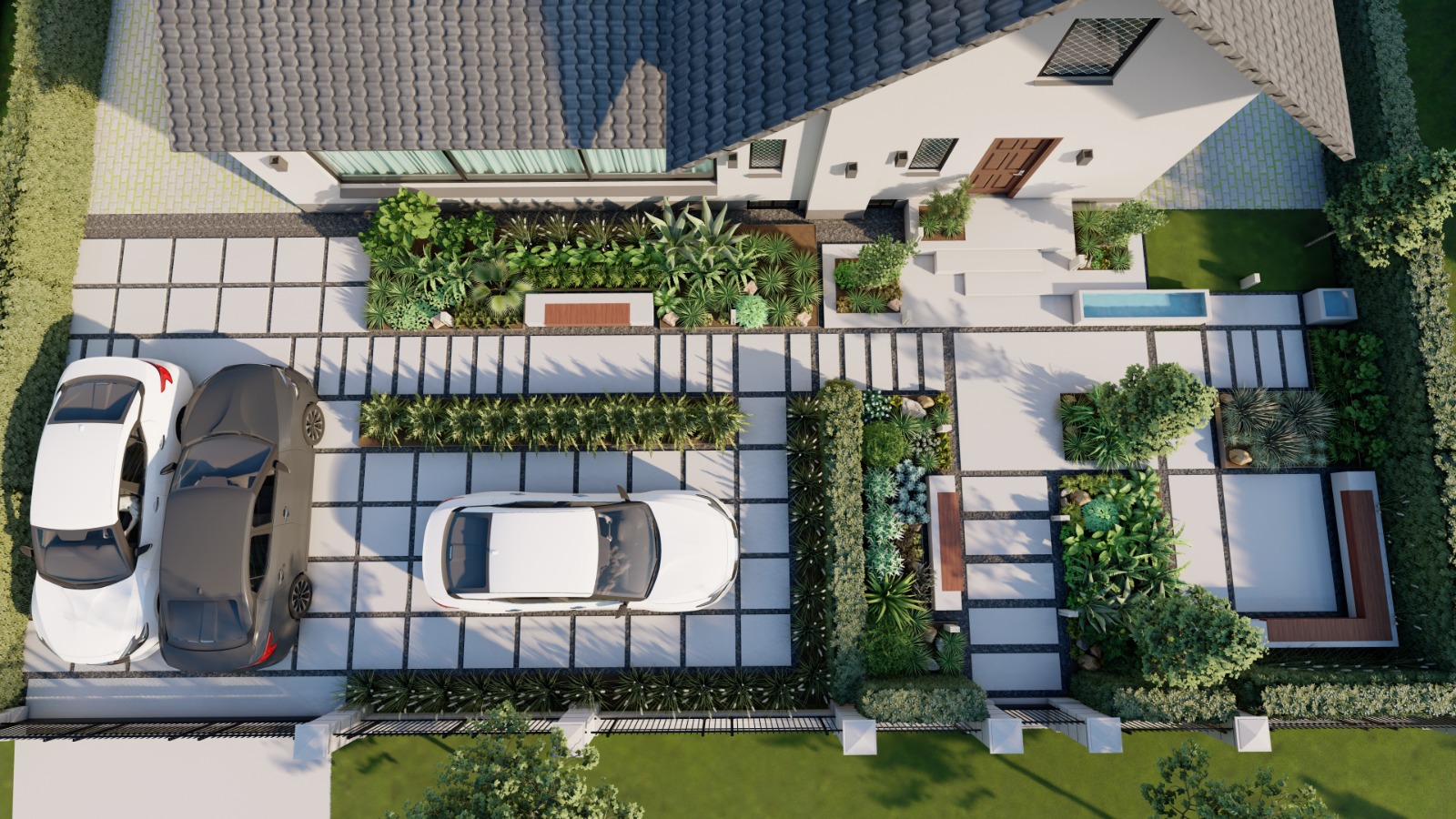 住宅前院景观设计丨ARKKO Designs-3