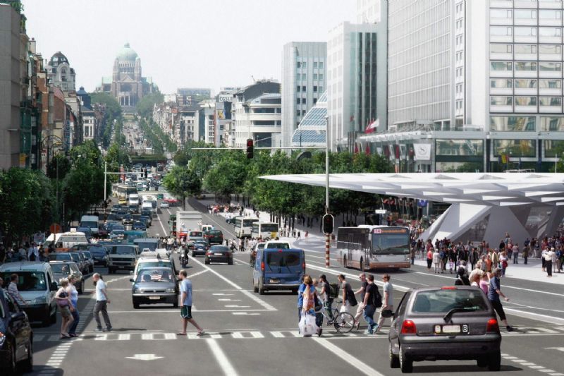 布鲁塞尔罗吉尔广场雨棚建设项目丨比利时-3