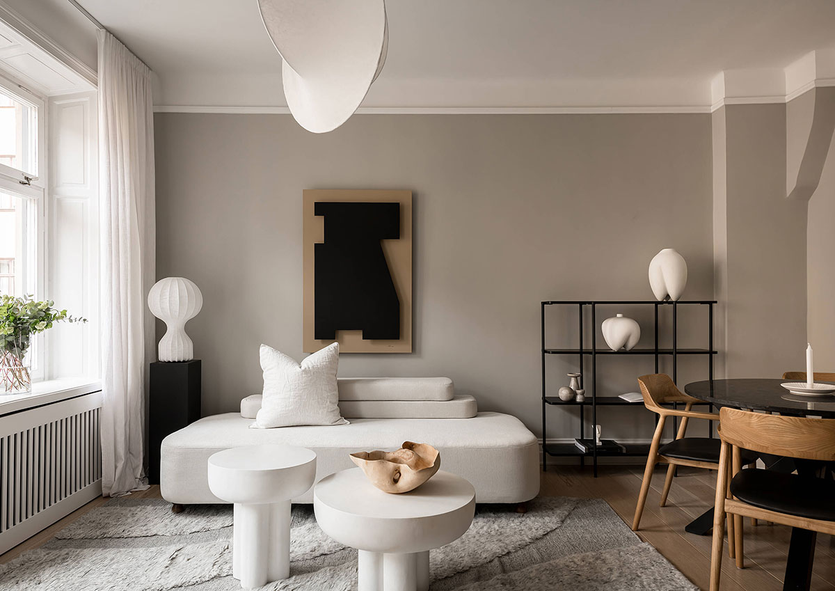 斯德哥尔摩时尚公寓 | 温暖色彩的现代设计-1