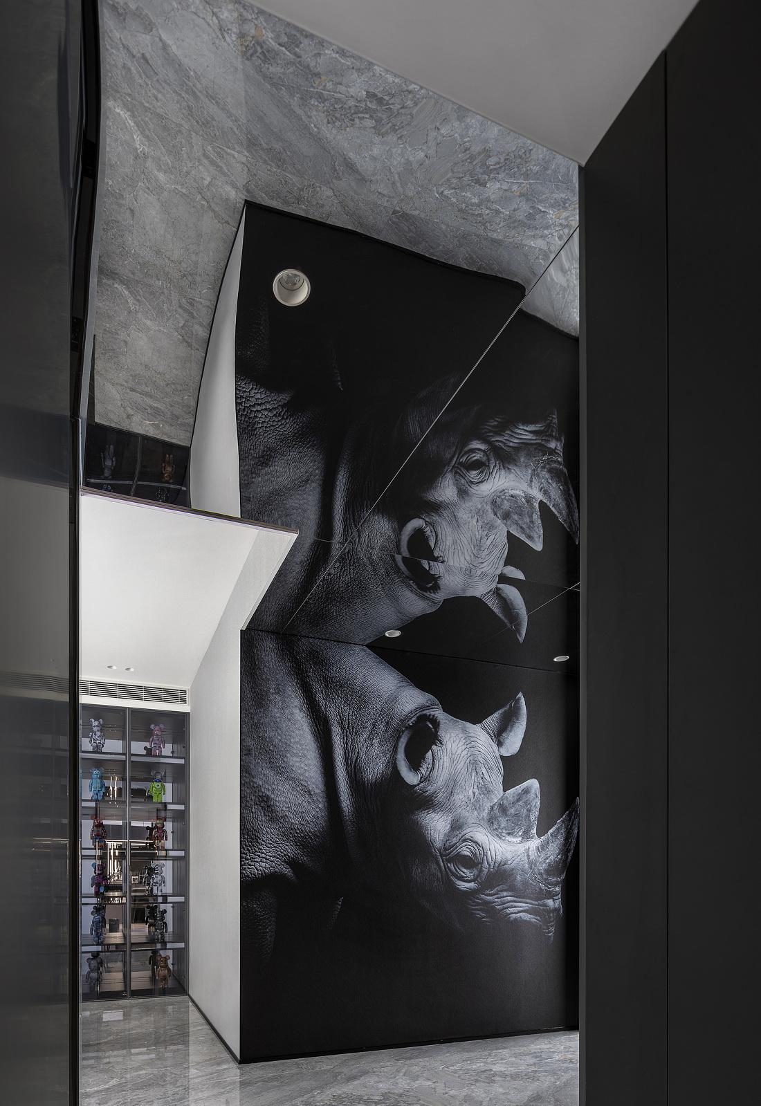 黑白琴键 - 融合硬朗与温柔的现代简约家居设计-20