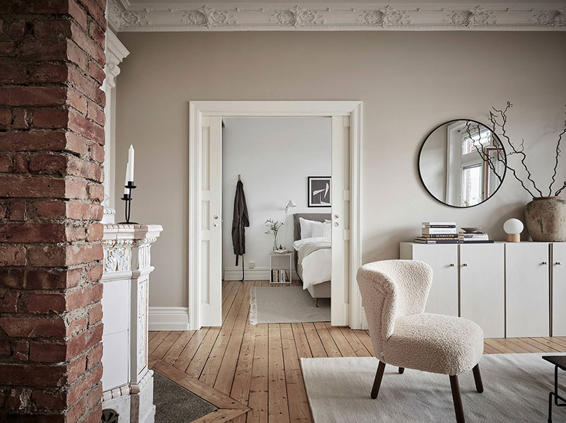 斯堪的纳维亚风复式公寓 | 简约温暖的米色空间-8