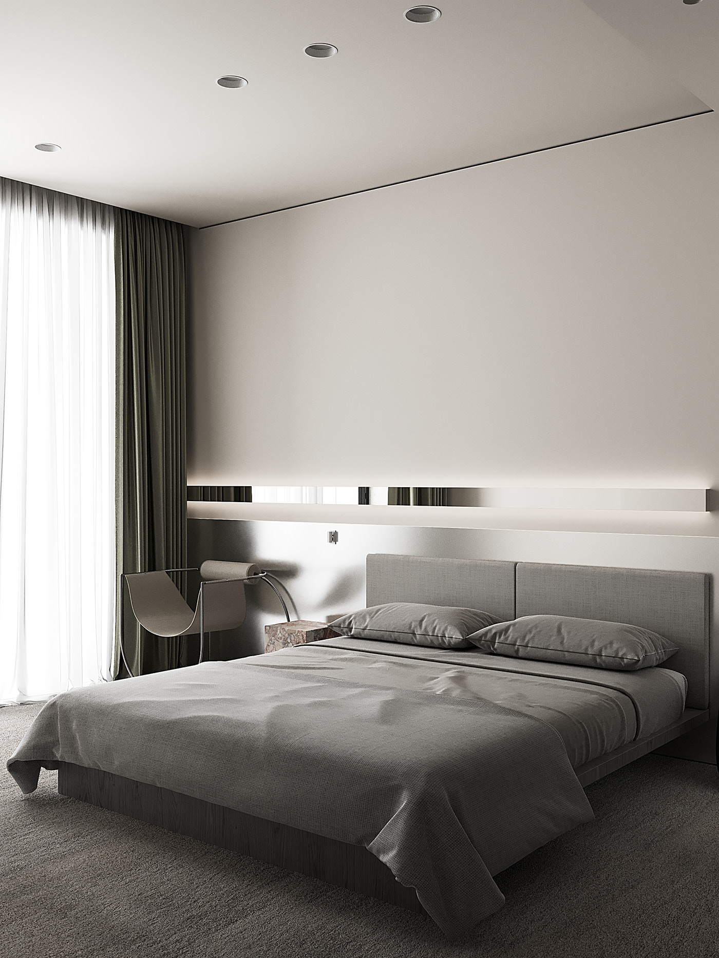 灰色系小空间公寓设计 这也太高级了吧！-14