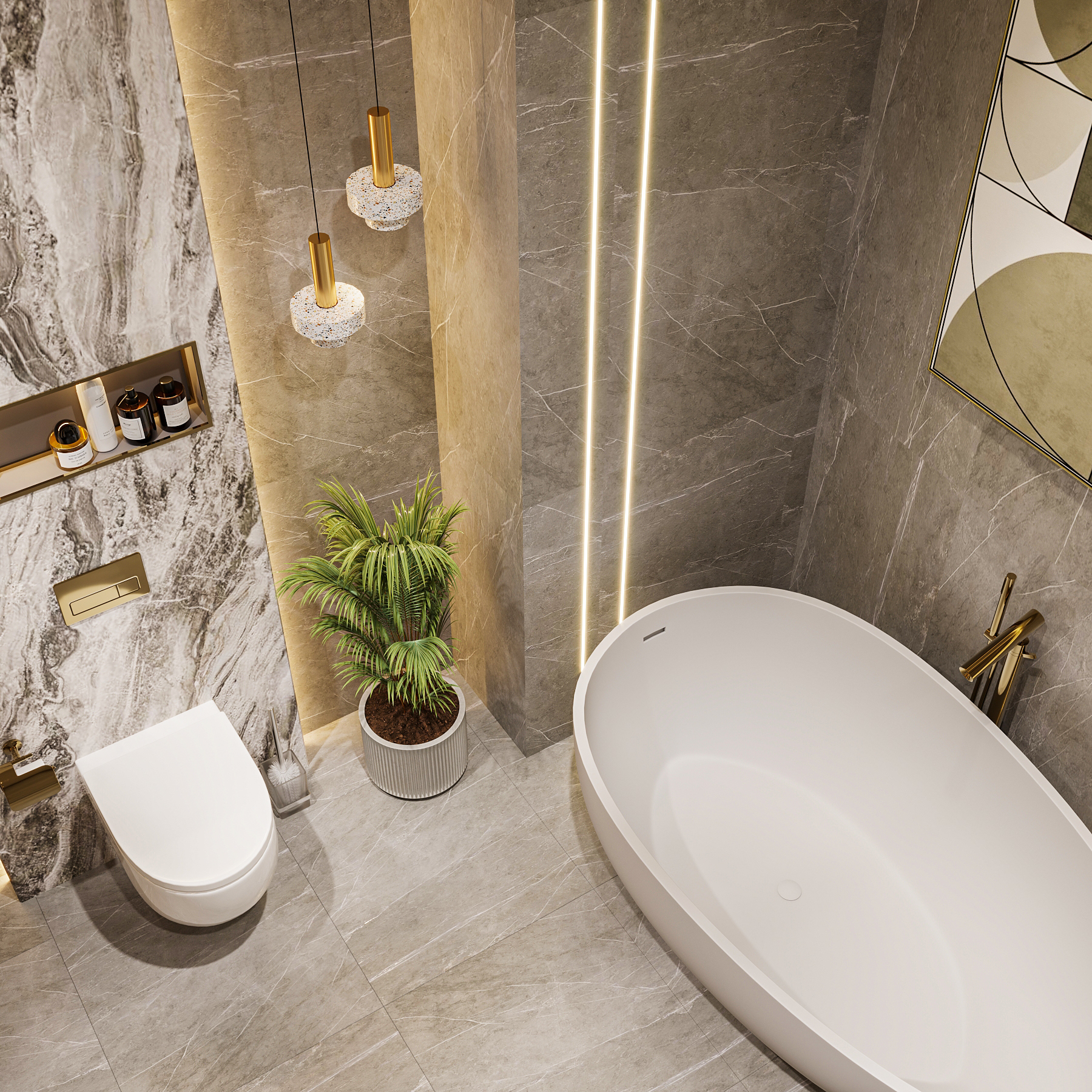 Luxe bathroom interior design-3