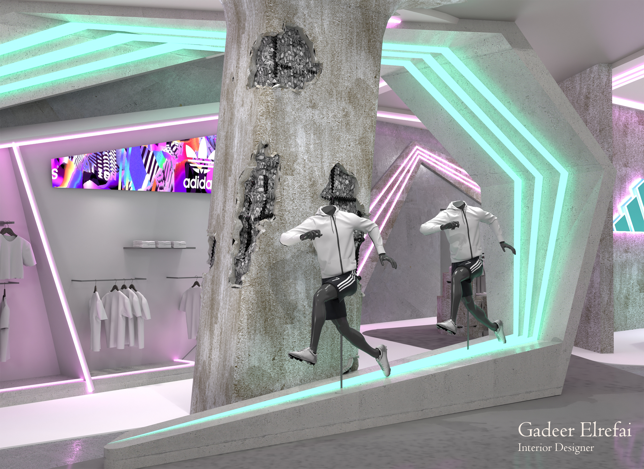 Adidas 未来主义门店设计-7