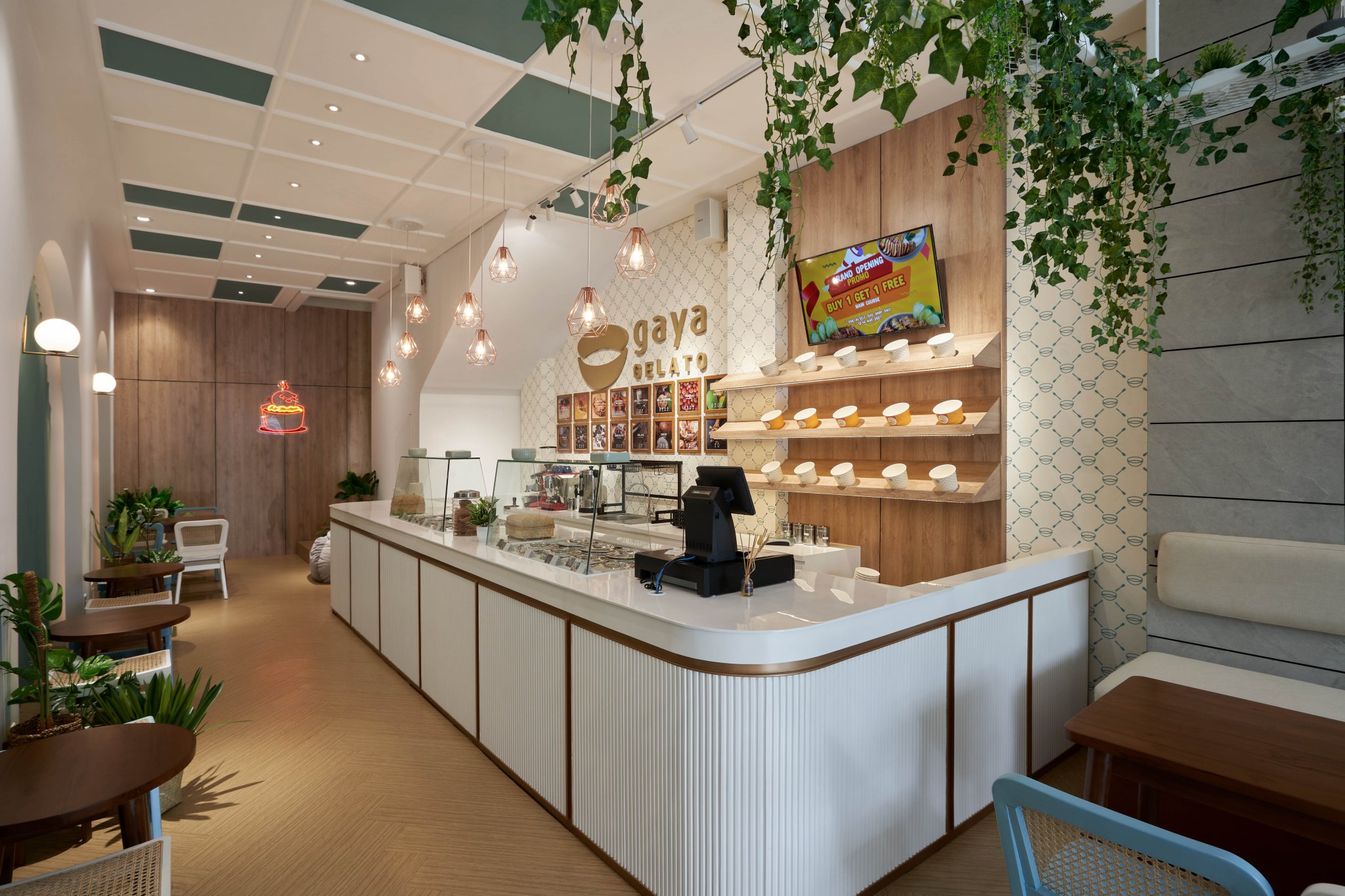 Gaya Gelato · Karbowl 绿色咖啡馆设计丨印度尼西亚雅加达丨Stefano Lodesani Studio-11