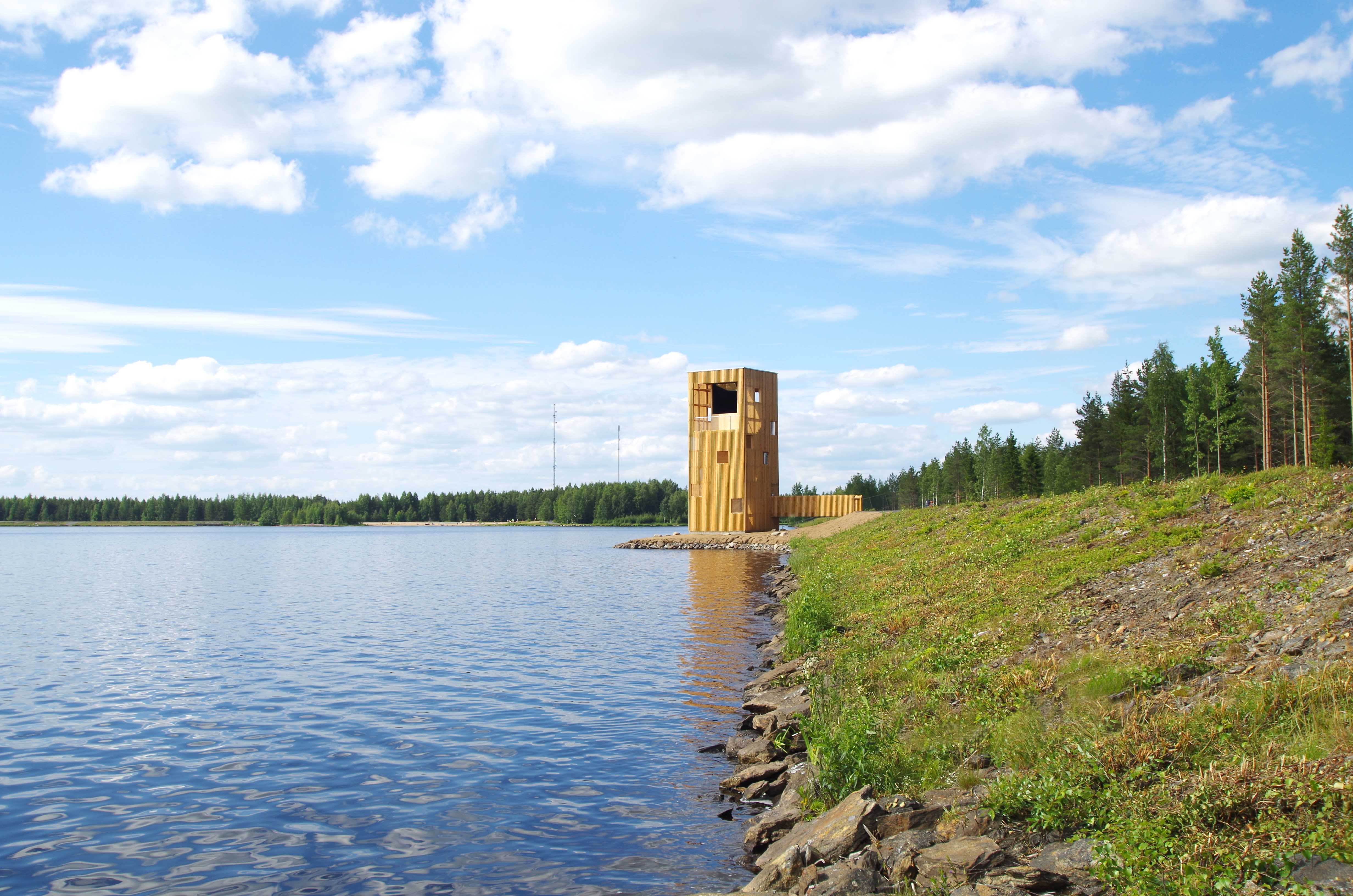 芬兰 Sein joki 市潜望镜塔——木构观景新地标-23