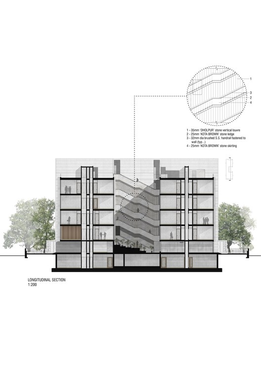 新德里 ICRIER 办公大楼 | 自然通风与环保设计-6