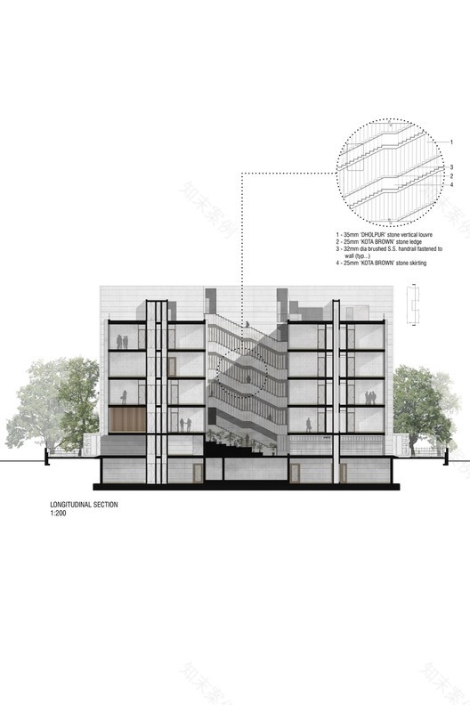 新德里 ICRIER 办公大楼 | 自然通风与环保设计-6