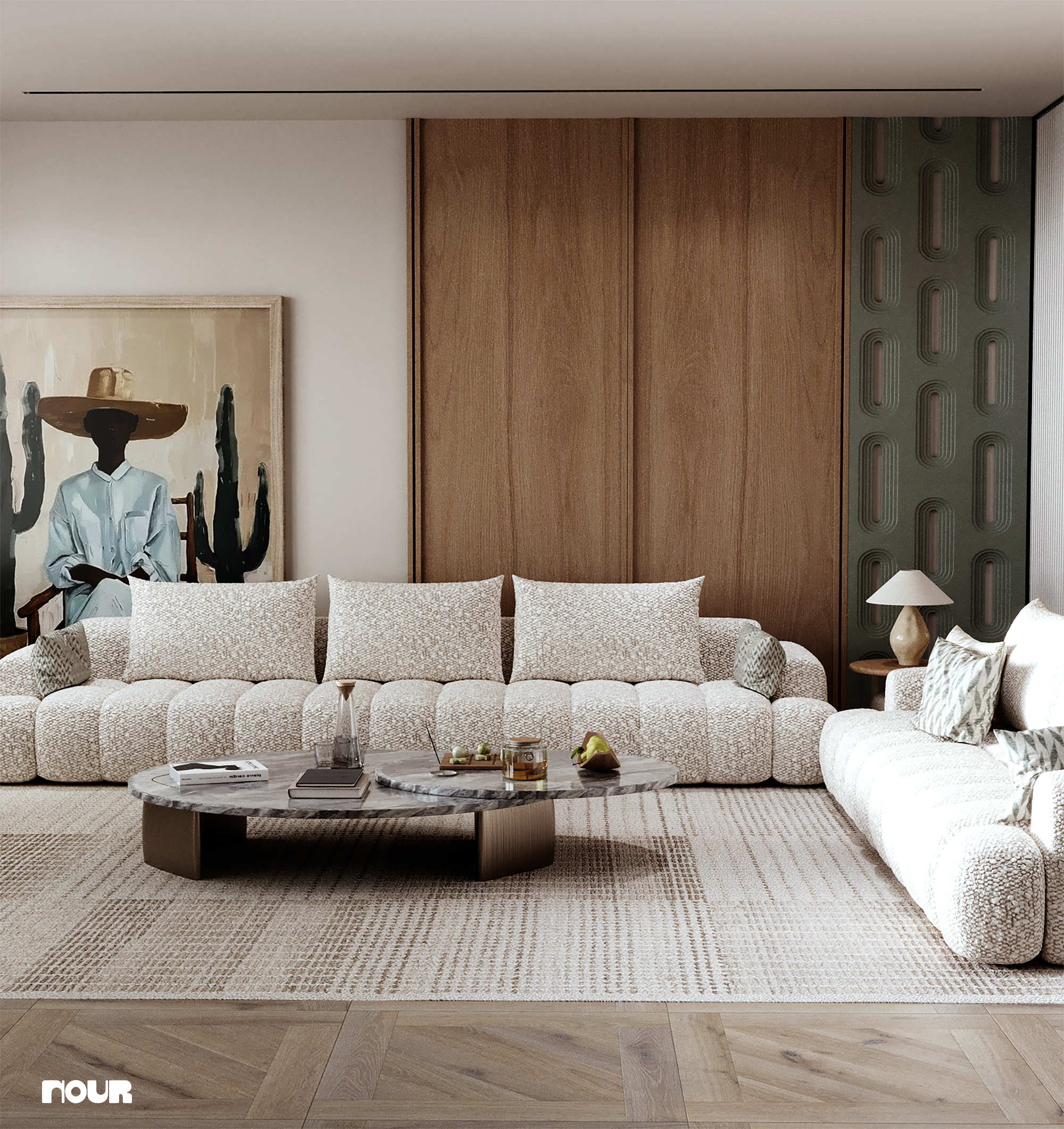 你提供的Contemorary拼写有误，正确的应该是Contemporary 准确的翻译是当代豪华公寓 丨Nourhan Emad-9