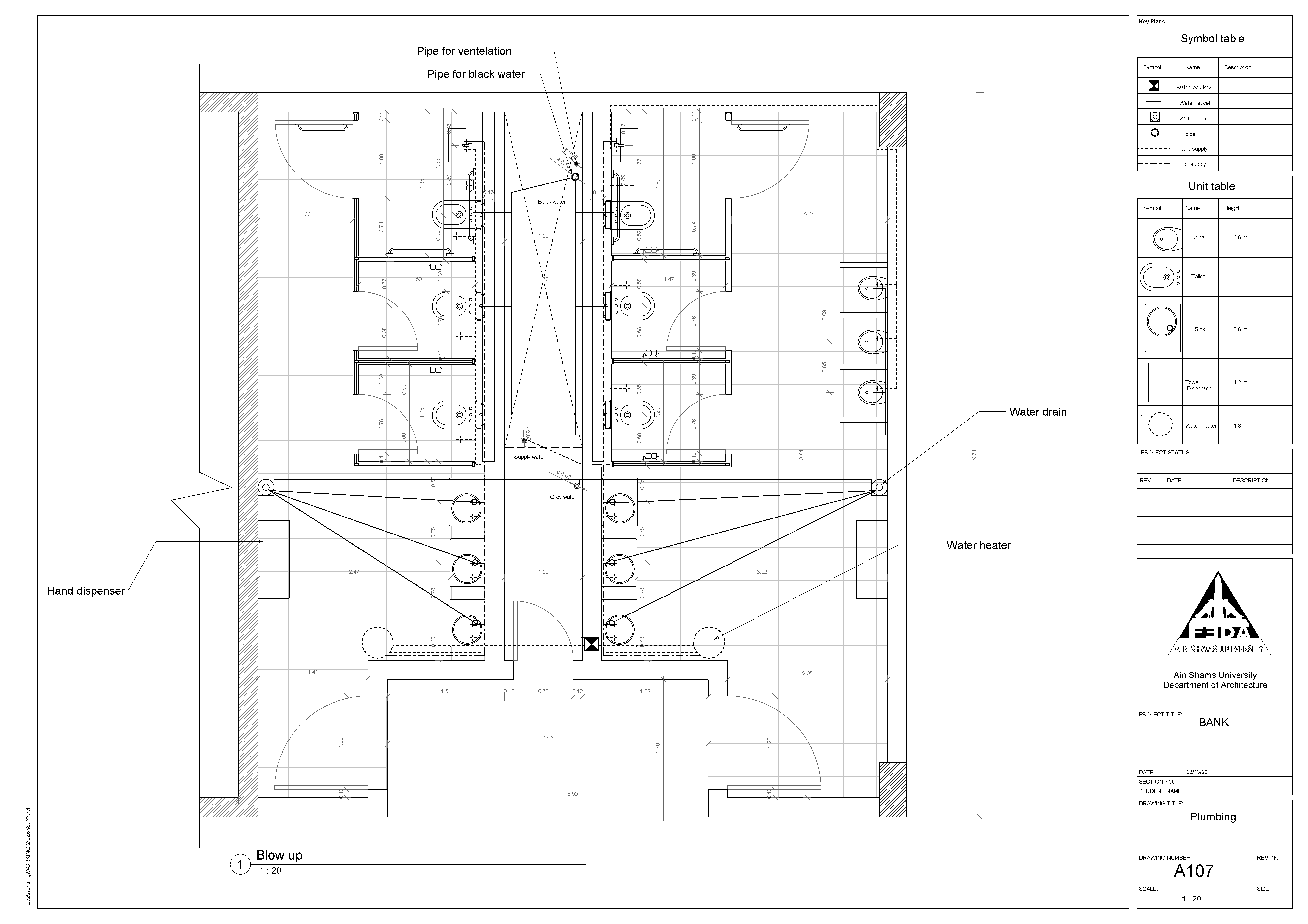 Bank Project | Working Drawing Project-15