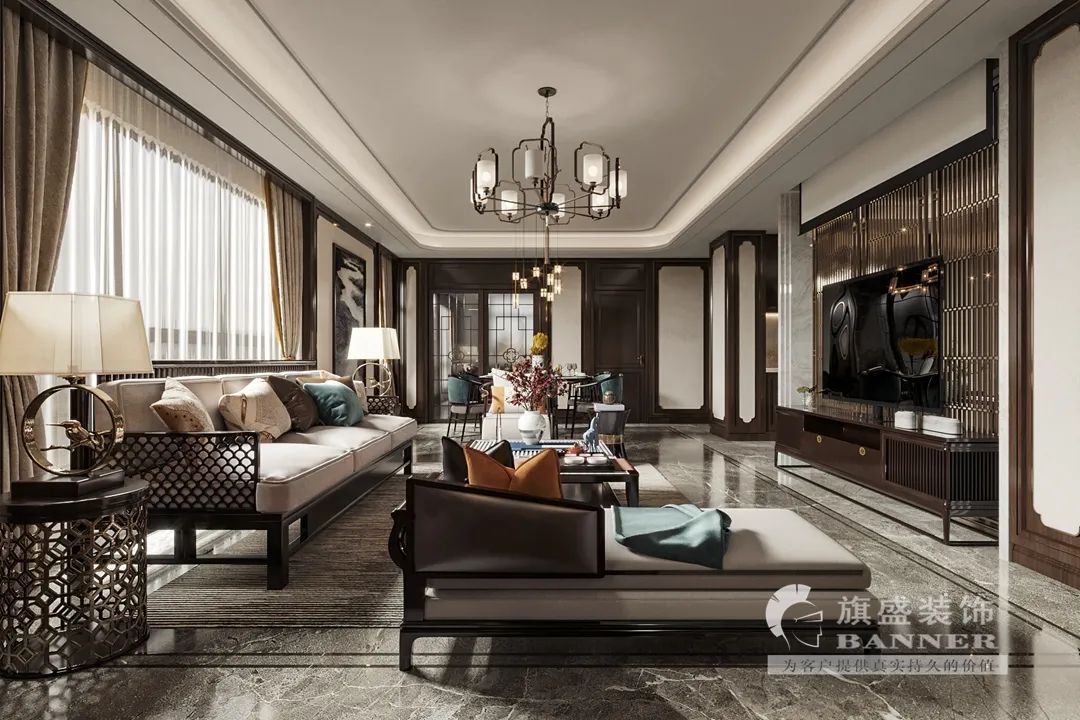 紫楹台新中式大宅丨旗盛-18