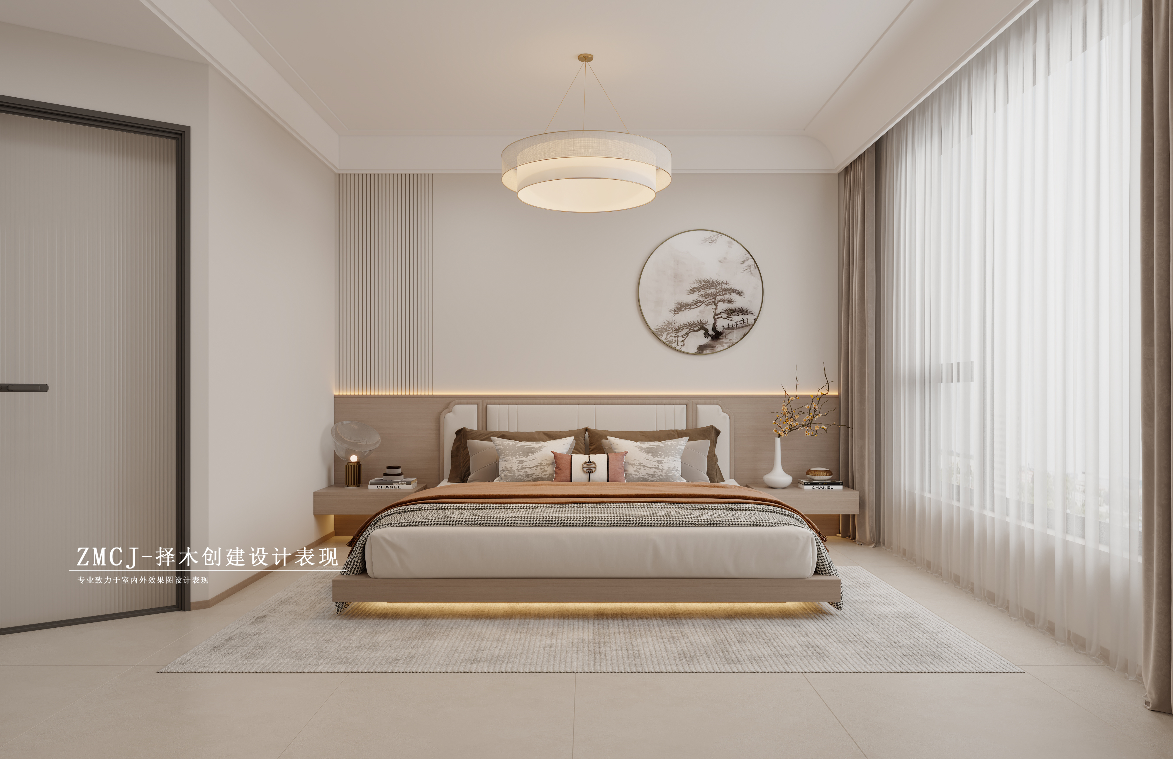 家装-现代客餐厅卧室卫生间-1