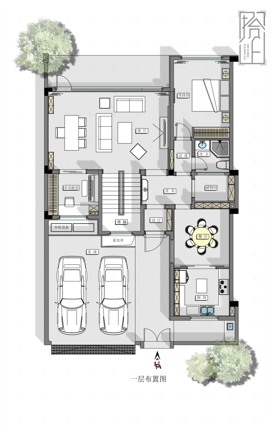 古今交融中式别墅设计丨拾上装饰-13