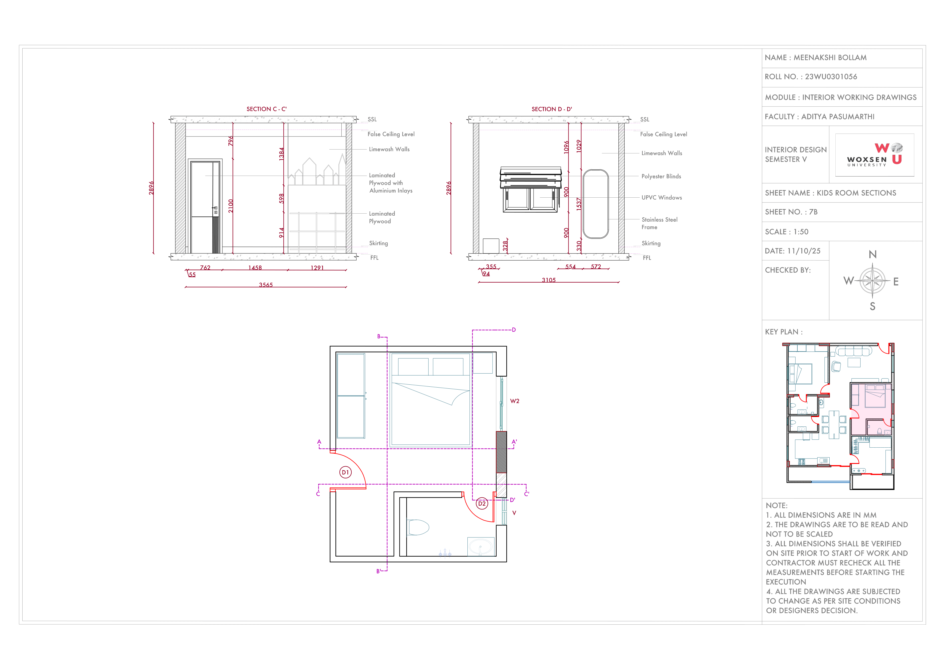 Interior Working Drawings - 2BHK Home-32