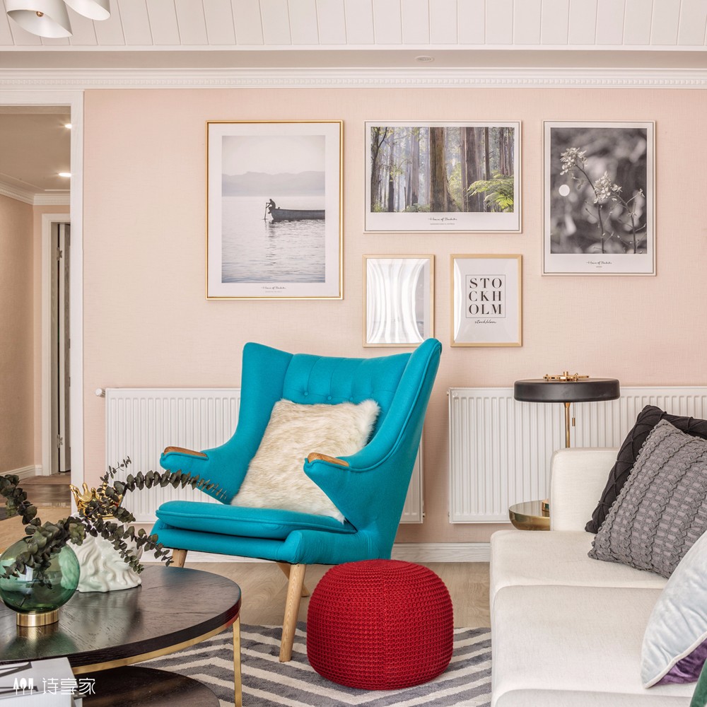 150㎡万科城市花园现代轻美式住宅  诗享家设计-7