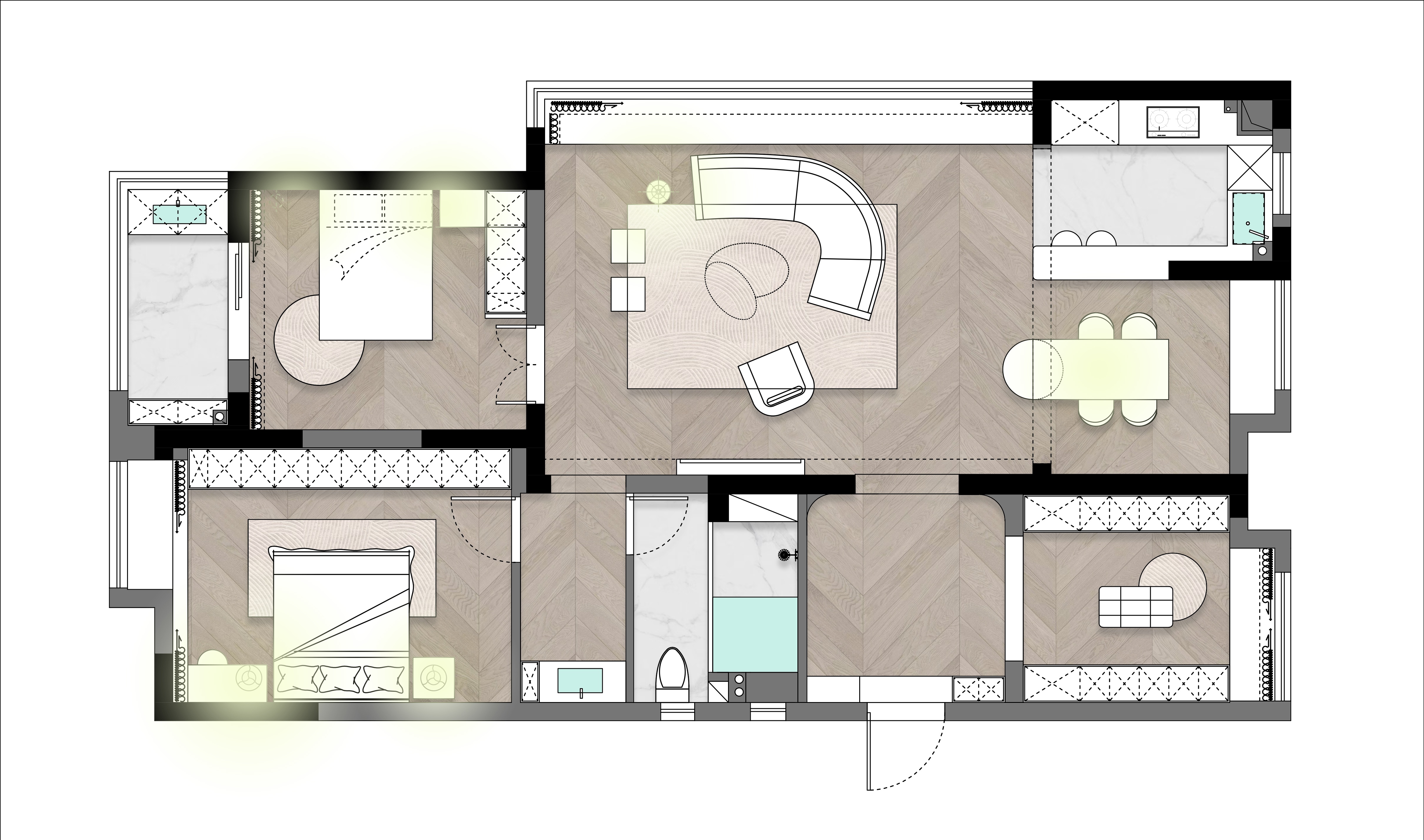 岁月礼赠 · 合肥创泽园法式风住宅设计丨中国合肥丨安徽飞墨设计-3