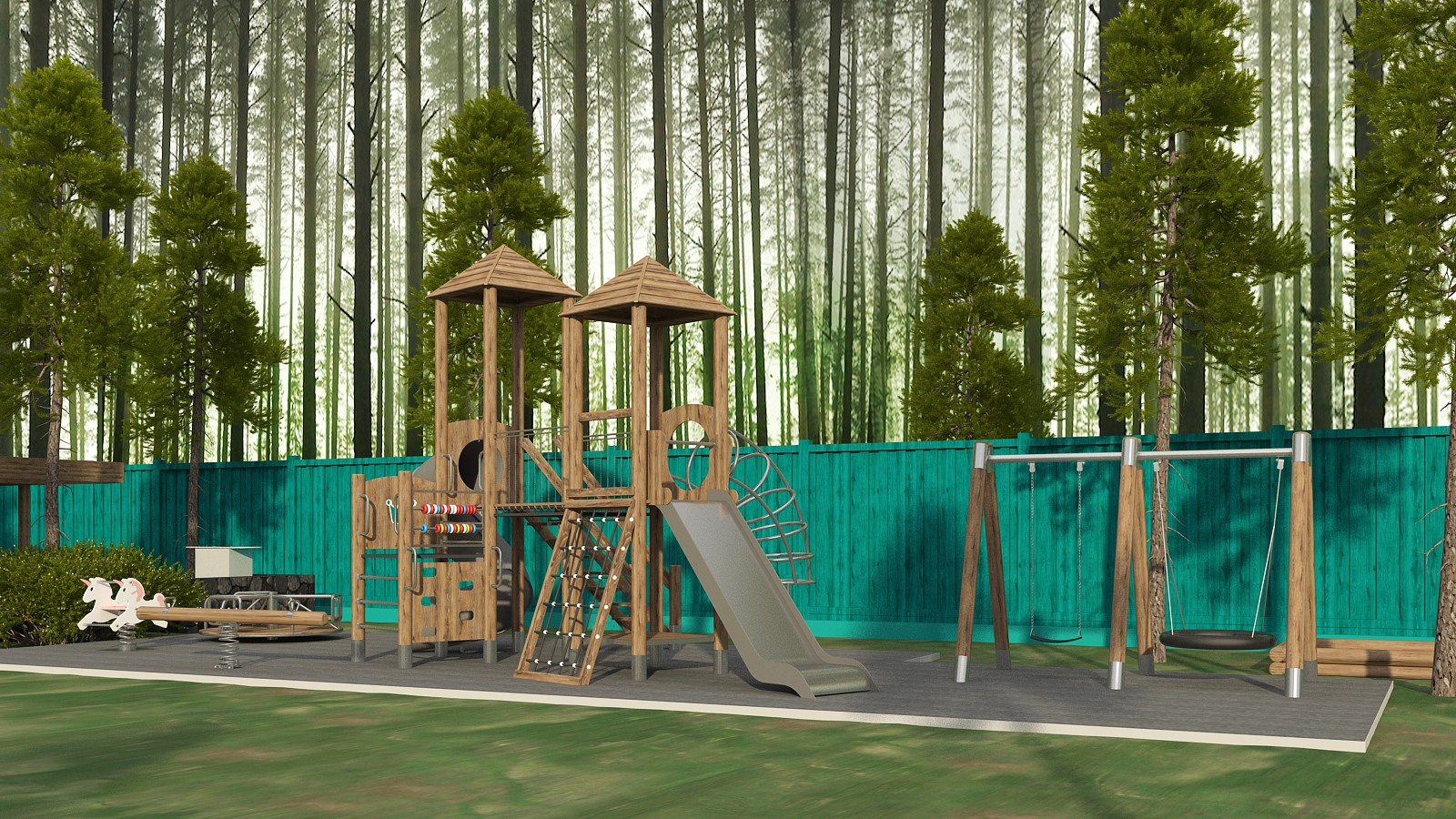 Gazebo and playground in Moscow-5