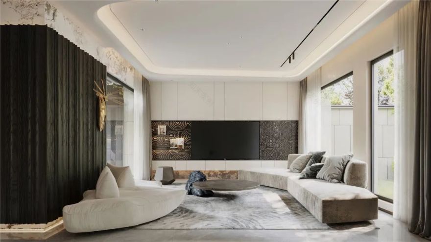 580㎡联排别墅装修,奢适印象,享受静谧时光!-11