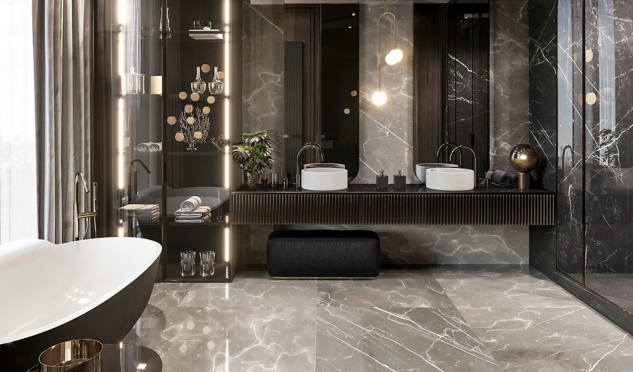 金属与大理石 打造出精致奢华的住宅-16