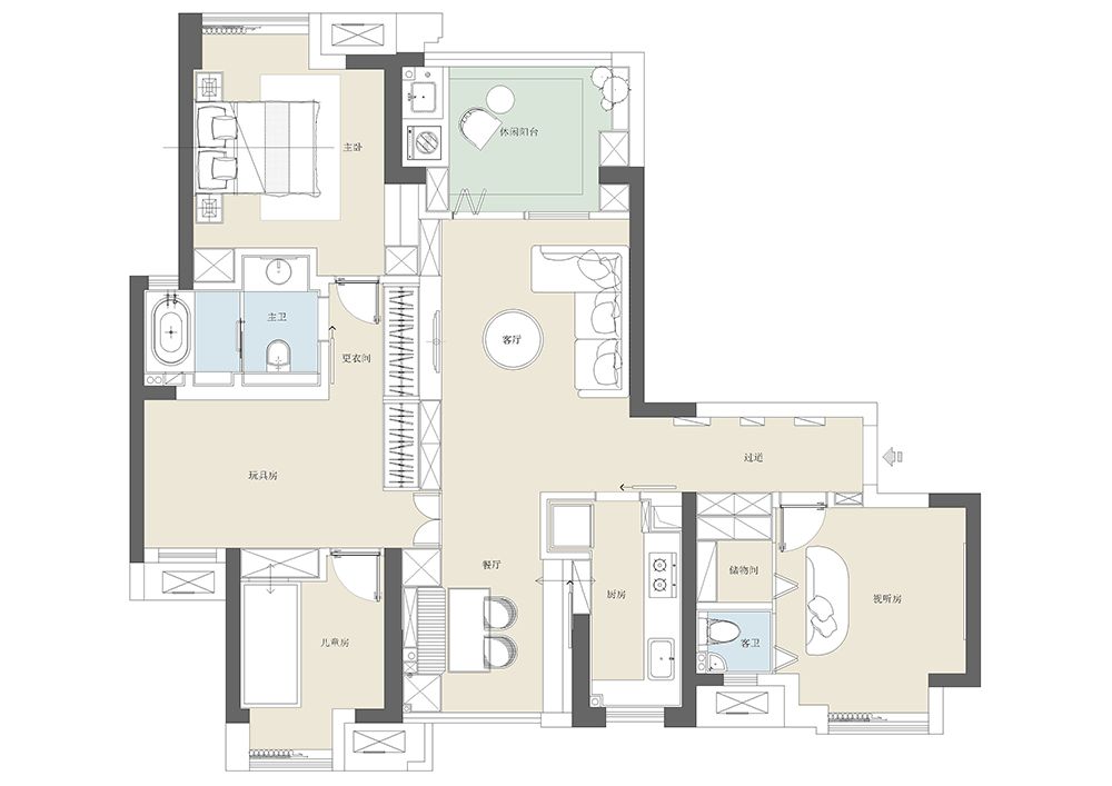 武汉 120㎡日式家居,收纳无死角,动线优化,生活更舒适-11